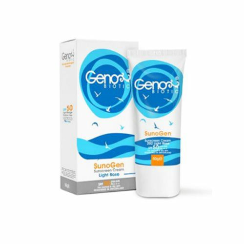کرم ضد آفتاب رنگی ژنوبایوتیک مدل لایت رز SPF50 حجم 50 میلی لیتر