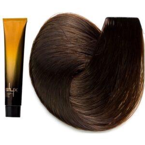 رنگ مو استایکس شماره 5.7 سری شکلاتی رنگ قهوه‌ای شکلاتی روشن