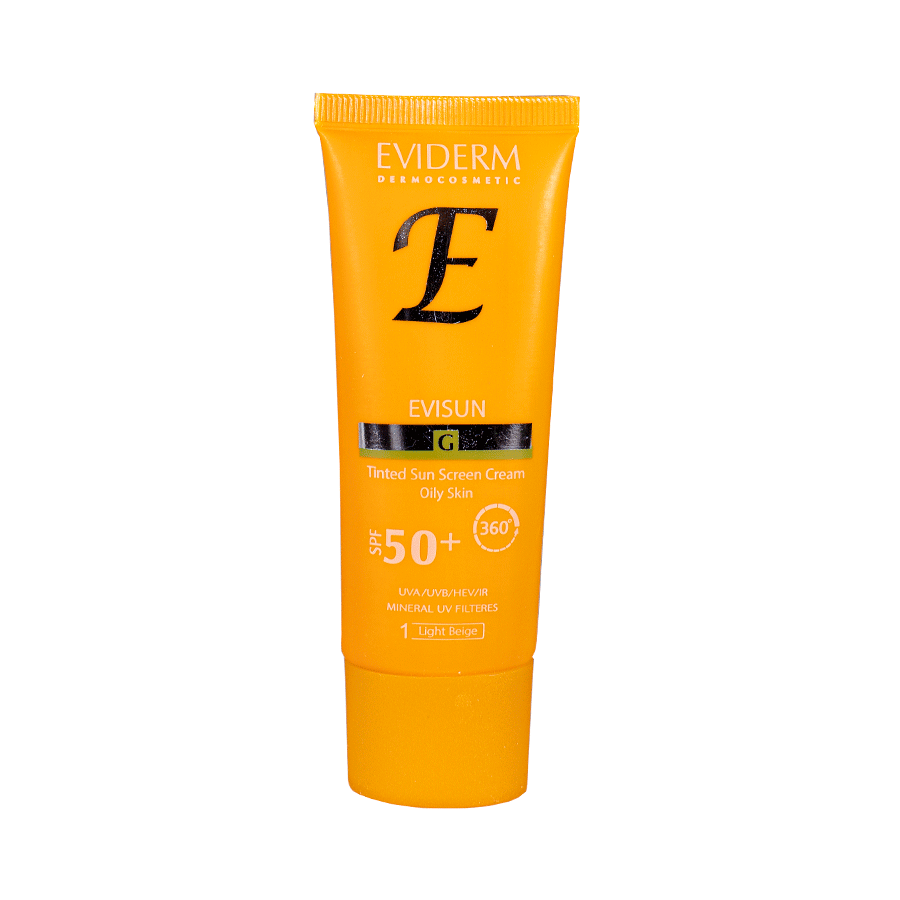 کرم ضد آفتاب رنگی اویدرم SPF50 مناسب پوست چرب شماره ۱