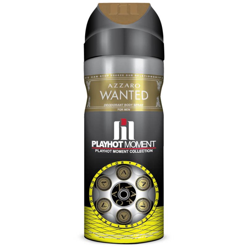 اسپری خوشبو کننده بدن مردانه پلی هات مومنت مدل Azzaro Wanted حجم 200 میلی لیتر