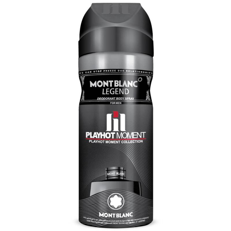 اسپری خوشبو کننده بدن مردانه پلی هات مومنت مدل Mont Blanc Legend حجم 200 میلی لیتر