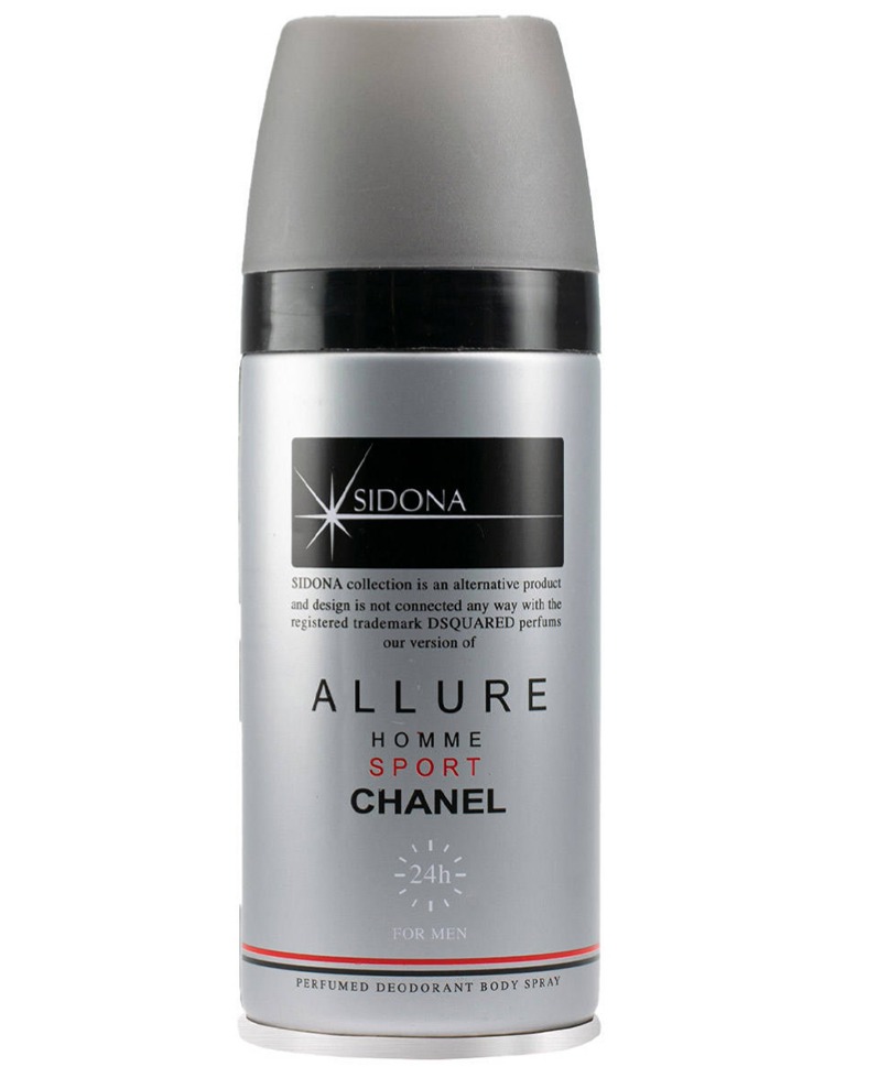 اسپری دئودورانت مردانه سیدونا مدل Allure Homme Sport حجم 200 میلی لیتر