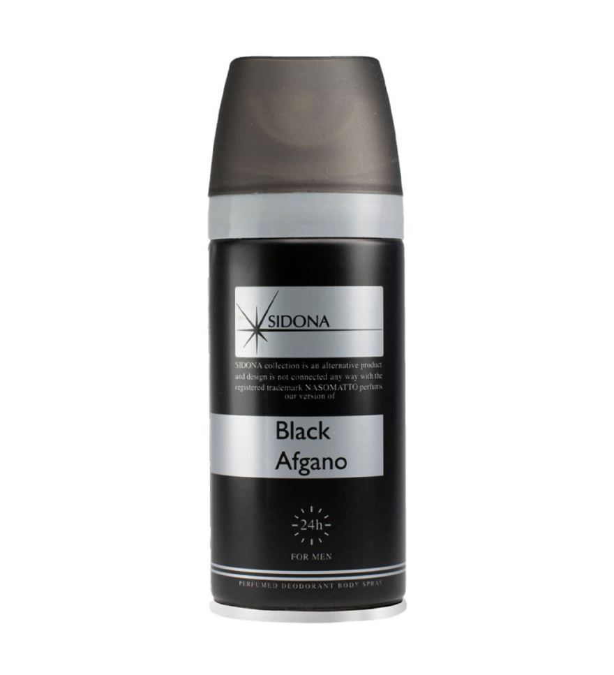 اسپری دئودورانت مردانه سیدونا مدل Black Afgano حجم 200 میلی لیتر