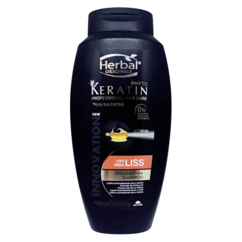 هربال شامپو بدون سولفات فیتوکراتین موهای صاف 400mil Herbal Liss Hair