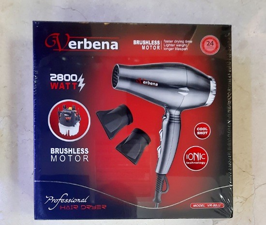 سشوار حرفه ای وربنا مدل VR-9911 موتور2800وات(24 ماه گارانتی شرکتی) اورجینال