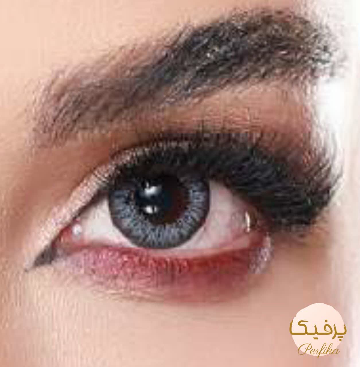 لنز چشم بیوتی شماره 3کد رنگHV210 رنگ خاکستری تیره رگه دار