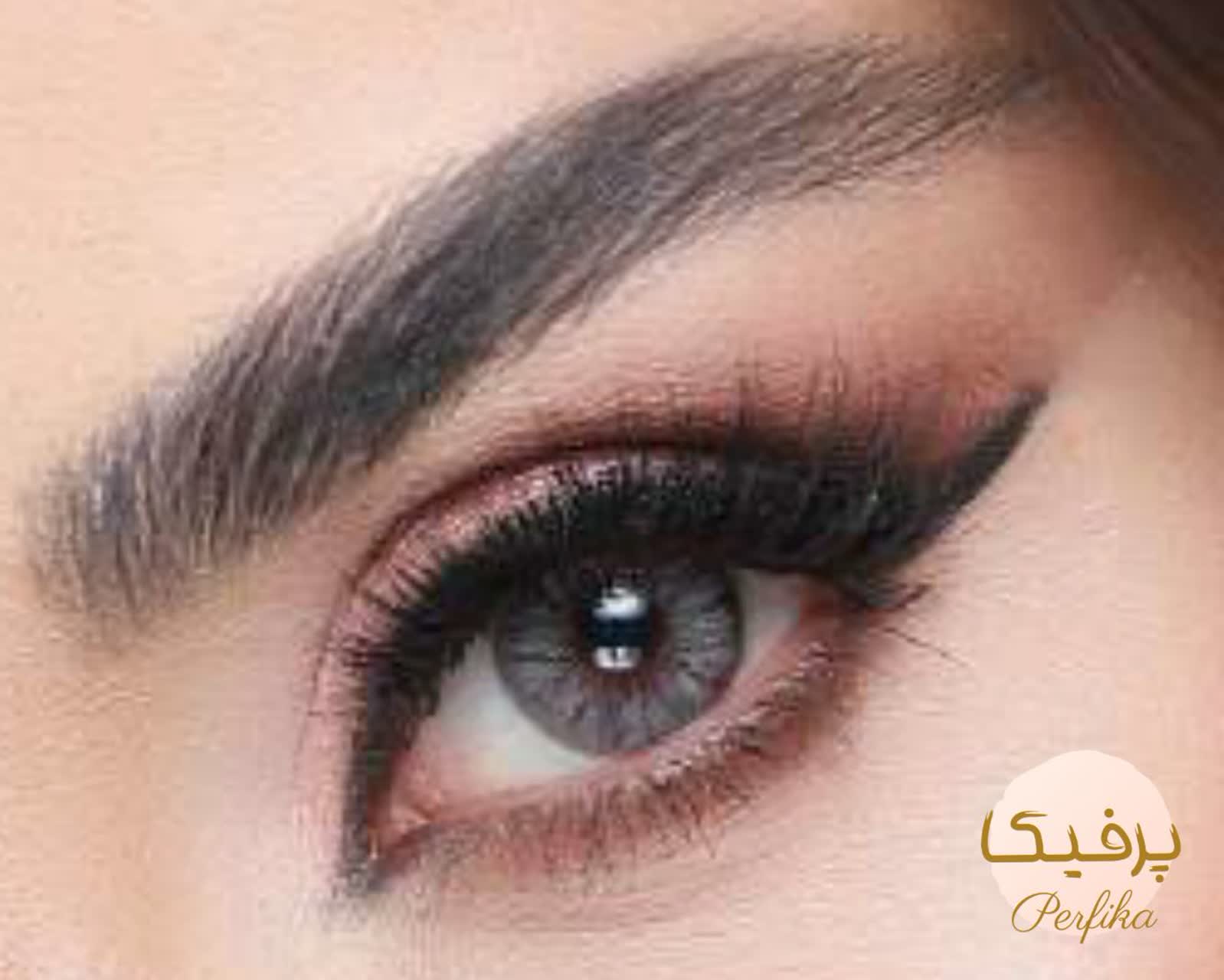 لنز چشم بیوتی شماره ۶ کد مدل NOB210  رنگ خاکستری روشن رگه‌دار