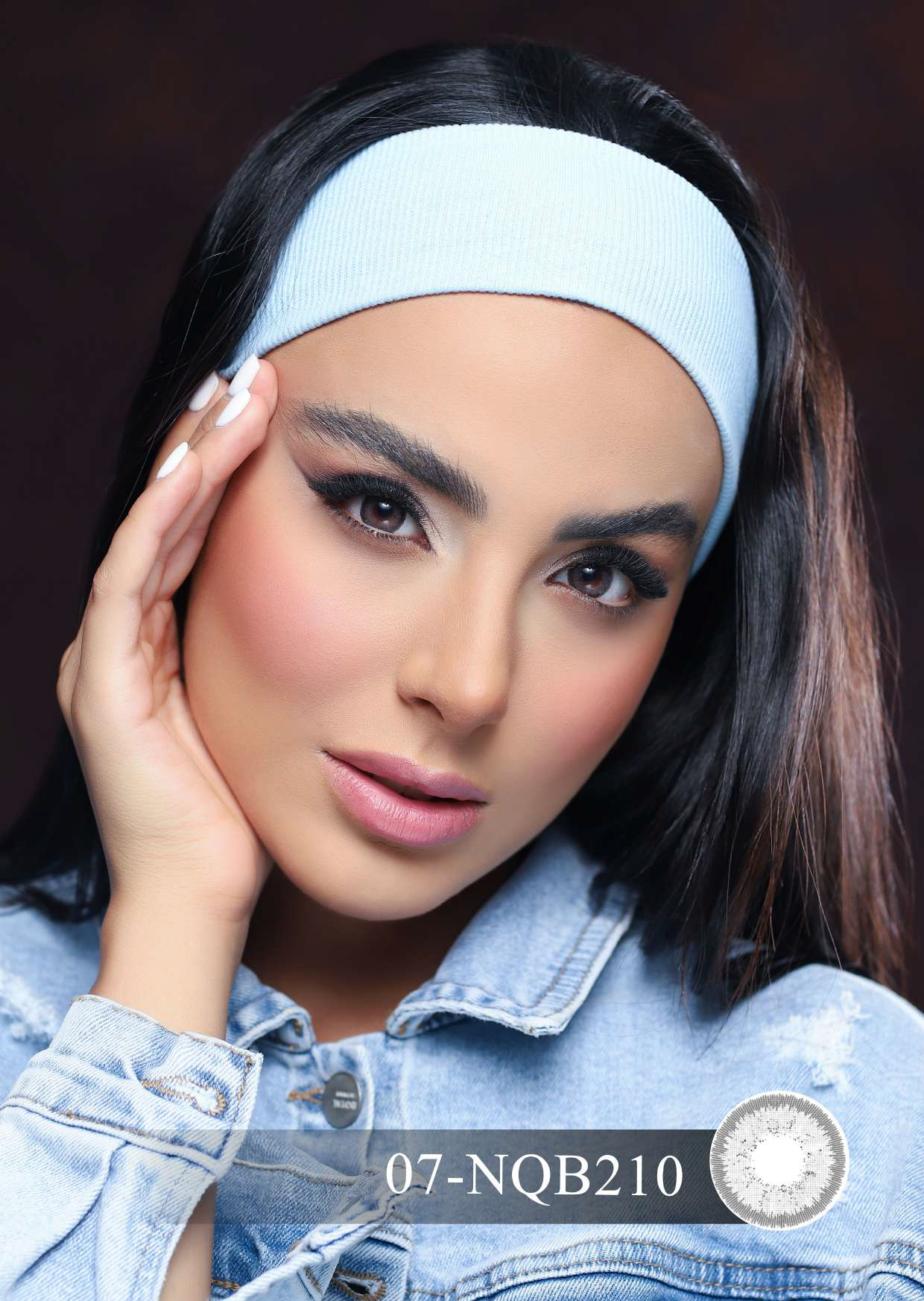 لنز چشم بیوتی شماره ۷ کد مدل NQB210  رنگ خاکستری تیره دوردار - تصویر 2