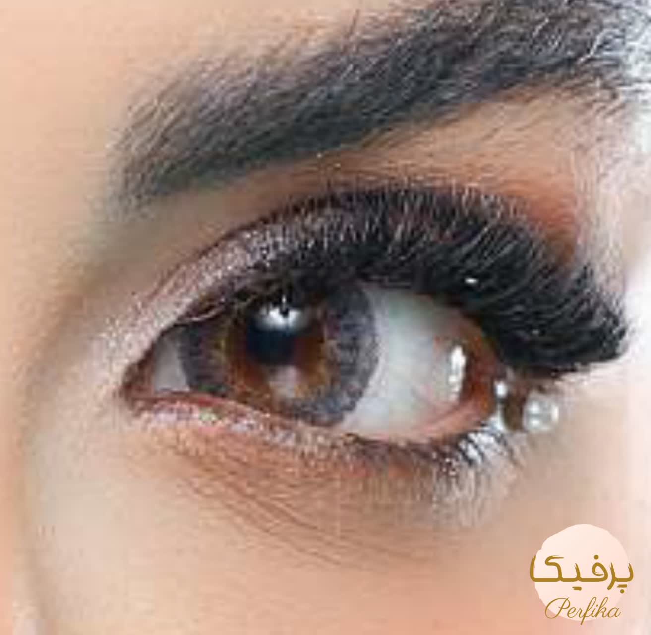 لنز چشم بیوتی شماره ۱۲ کد مدل BOA311 رنگ طوسی عسلی متوسط