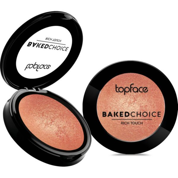 رژگونه تراکوتا بک چویس تاپ فیس شماره004 TOPFACE مدل Baked Choice Rich Touch Blush On